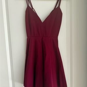 Windsor Red Spaghetti Strap Mini Sundress